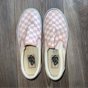 Pink Checkered Slip-On Vans